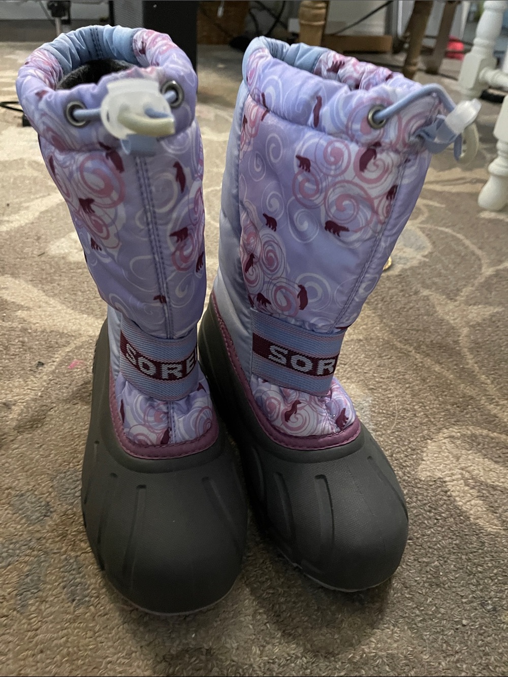 Kids Purple Winter Boots